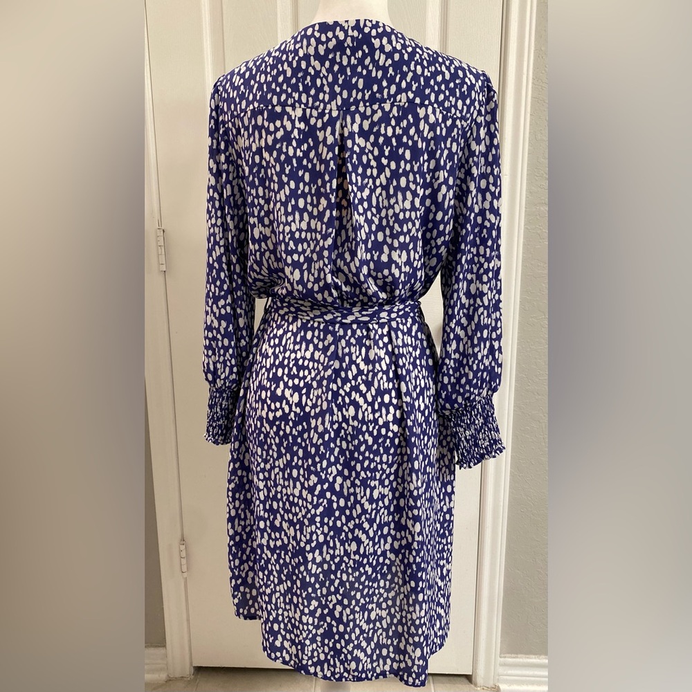 Collective Concepts Blue and White Printed Midi Dress - Picture 5 of 8